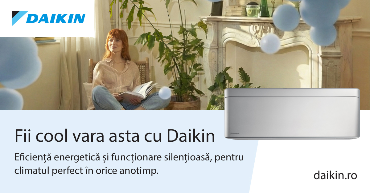 Daikin Stylish FTXA argintiu — confort în living